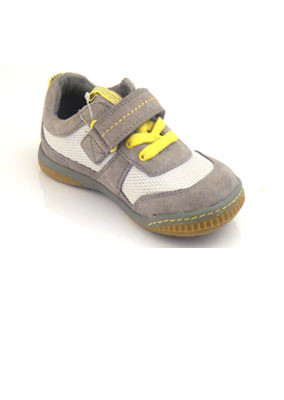 Grey-yellow-leather-trainer